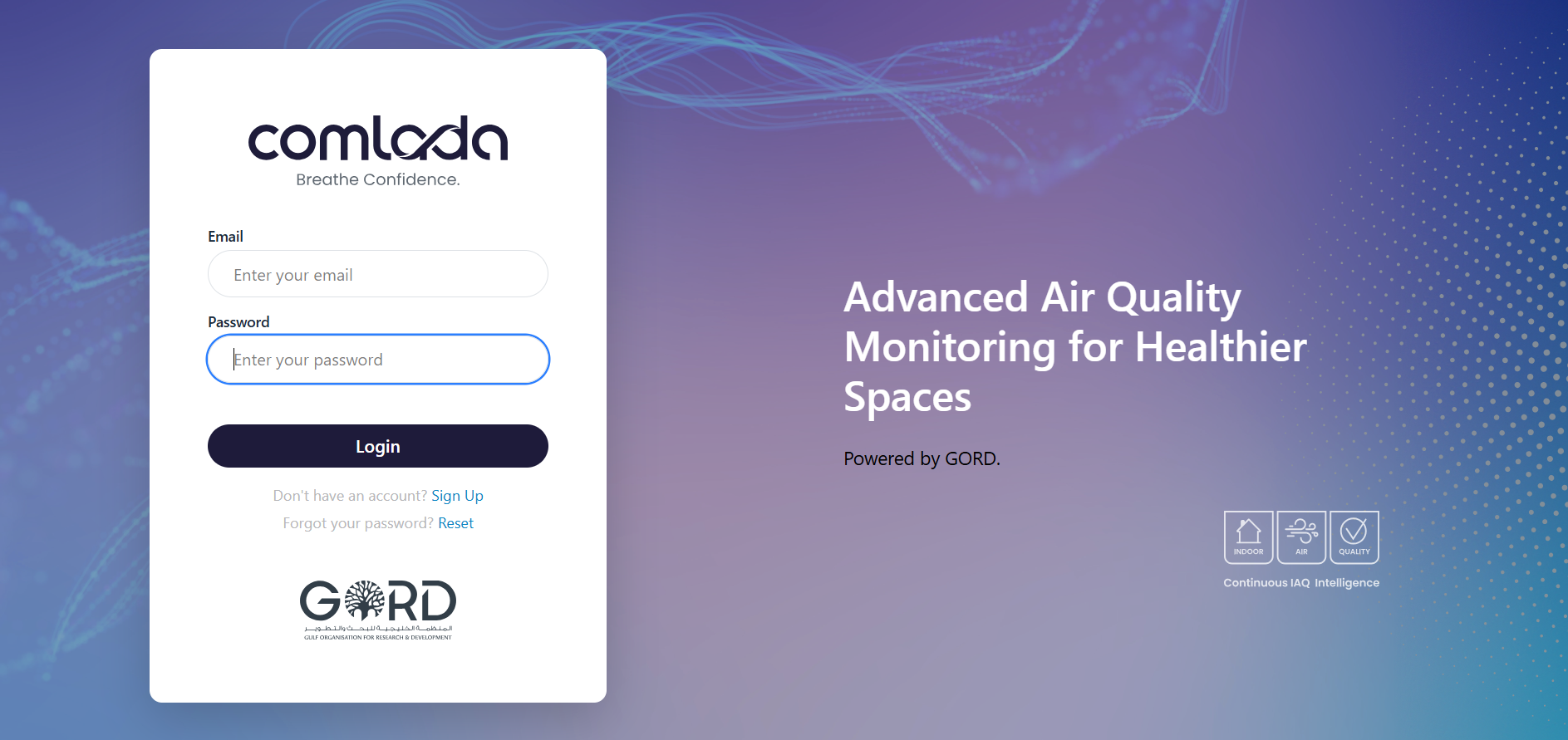 Sign Up Button Location